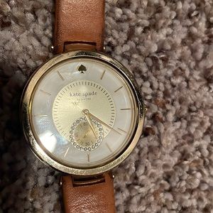 Kate Spade pearl face leather watch